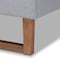 Baxton Studio Claudia Grey Upholstered and Walnut Wood Full Size Platform Bed 164-9416-9425 - alternate 8